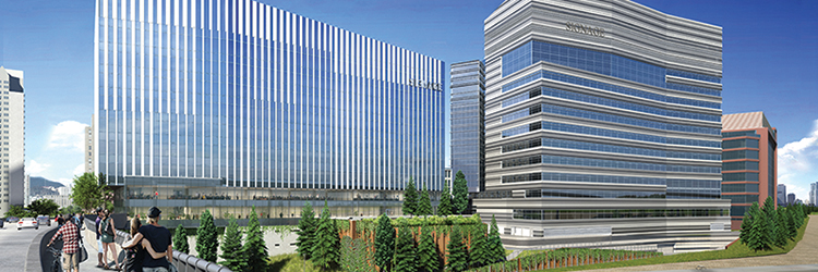 DivcoWest celebrates topping  off of 350 and 450 Water St. - with partners John Moriarty and Associates and Consigli Construction